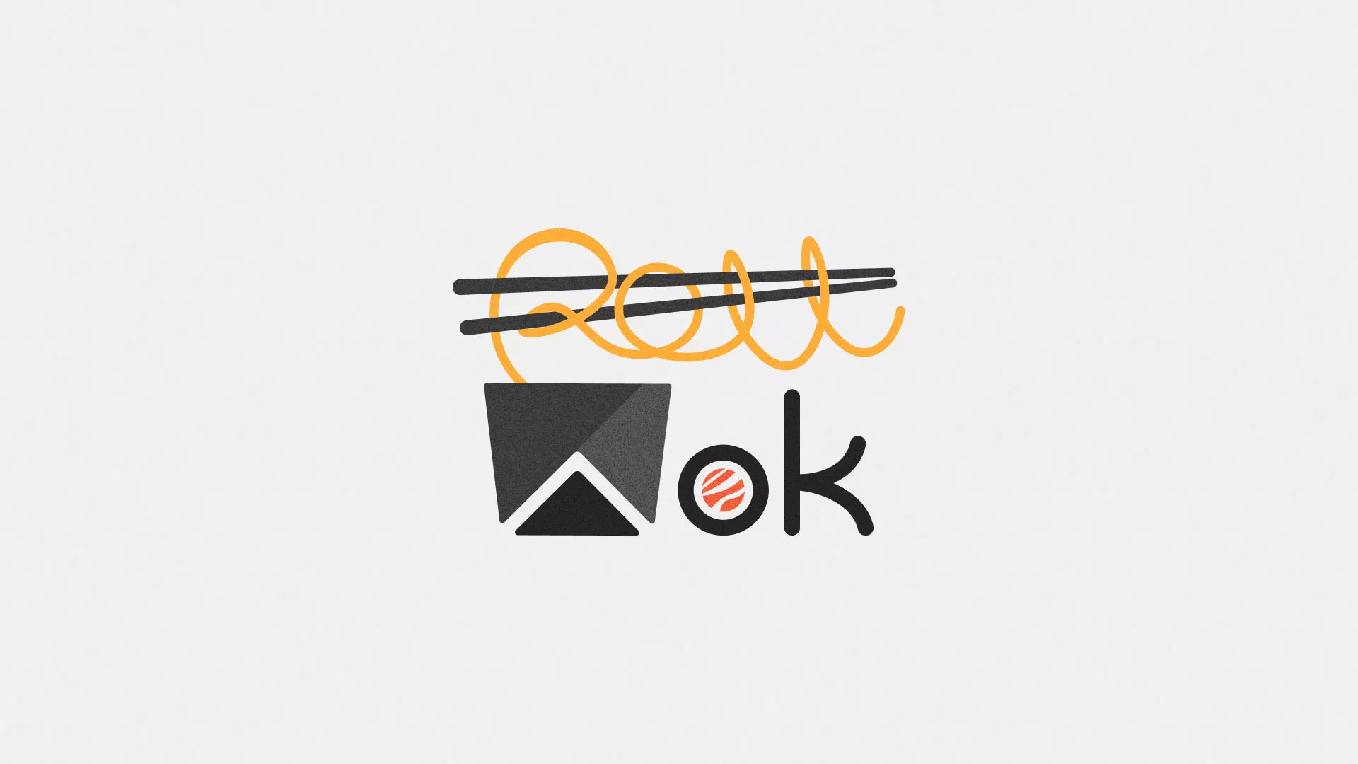 Разработка логотипа суши-бара «Roll Wok Club» в Зверево